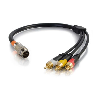 1.5ft RapidRun® RCA Composite Video and RCA Stereo Audio Flying Lead