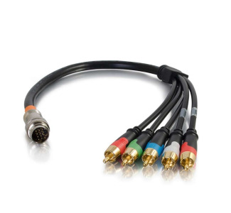 1.5ft RapidRun® Component Video and Stereo Audio Flying Lead