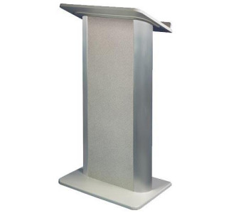 Flat Gray Granite Lectern with Wireless Sound System