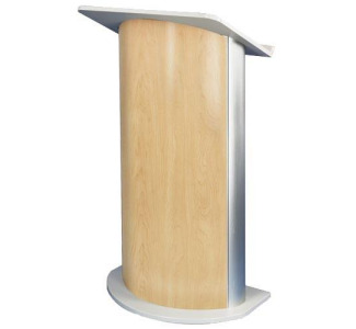 Curved Hardrock Maple Lectern with Wireless Sound System