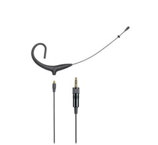 MicroSet omnidirectional condenser headworn microphone 3.5mm mini-plug, black
