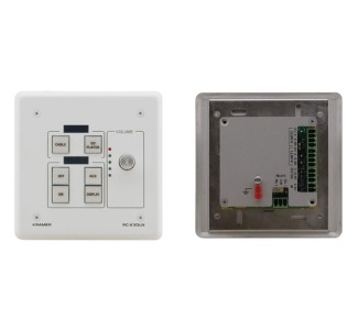 6-button Room Controller with Digital Volume Control and LCD Group Labels, White