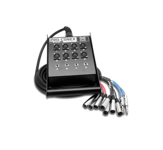 50ft Hosa 8 x XLR Sends and 4 x 1/4-inch TRS Returns Pro-Conex Stage Box Snake