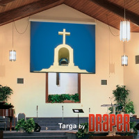 Draper 116022LP Targa, 133in., HDTV, Matt White XT1000E, 110 V, with Low