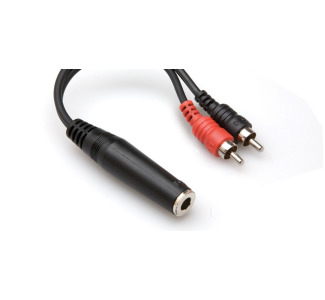 1/4-inch TRSF to Dual RCA Stereo Breakout