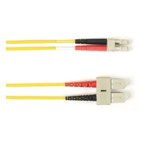 OS2 9/125 Singlemode Fiber Optic Patch Cable OFNR PVC SC-LC YL 3M