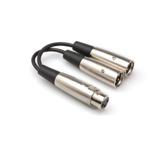 XLR3F to Dual XLR3M Y Cable