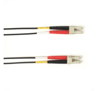 OS2 9/125 Singlemode Fiber Optic Patch Cable LSZH LC-LC BK 1M