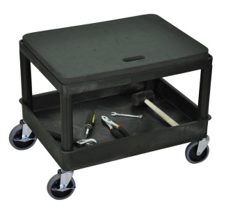 Mobile Mechanics Seating Cart, Black