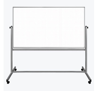 72 x 40 Mobile Magnetic Double-Sided Ghost Grid Whiteboard