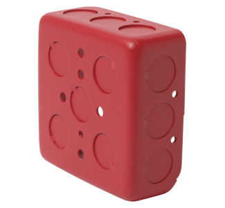 Surface Indoor Enclosure for Voice/Tone Loudspeakers, Red