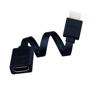 0.5ft Super Flex Flat High Speed HDMI Male to Female Cable with Ethernet