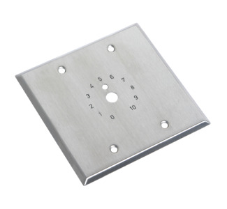 Double Gang S/S Plate, Dial Scale Stamped and Paint Filled