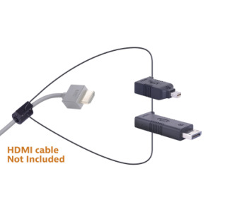 Digitalinx HDMI Adapter Ring Assembly with Full Sized DisplayPort to HDMI Cable