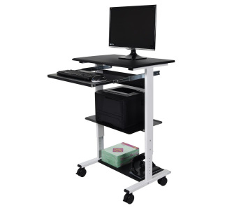 Three-shelf Adjustable Stand Up Workstation