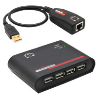 HALL TECHNOLOGIES U2-160-4 USB 2.0 ON CAT6 EXTENDER KIT WITH HUB