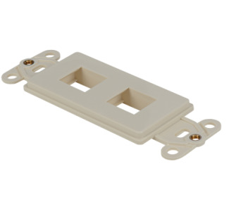 2-port Keystone Decorator Insert, White