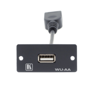 USB (A/A) Wallplate Insert, Black