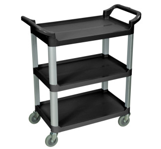 Serving Cart, 3 Shelves, Black