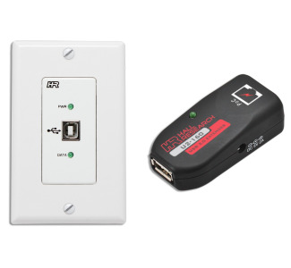 USB 2.0 over UTP Extender Decora® Wall Plate with 2-Port Hub