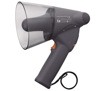 Splash-proof Handheld Megaphone with 125mm Audible Range, Dark Gray