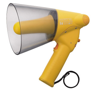 Splash-proof Handheld Megaphone with Whistle, Yelllow