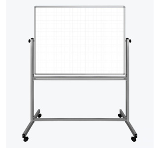 48x36 Mobile Magnetic Double-Sided Ghost Grid Whiteboard