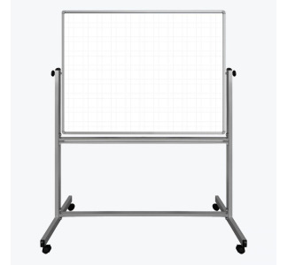 48x36 Mobile Magnetic Double-Sided Ghost Grid Whiteboard