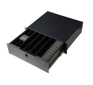 3U Rack Drawer for 4 Wireless Microphone System