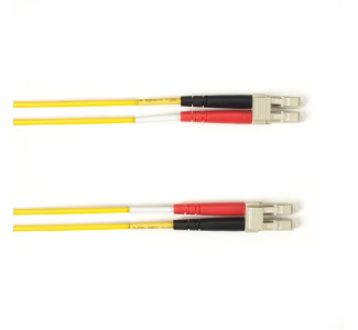 OS2 9/125 Singlemode Fiber Optic Patch Cable OFNR PVC LC-LC YL 1M
