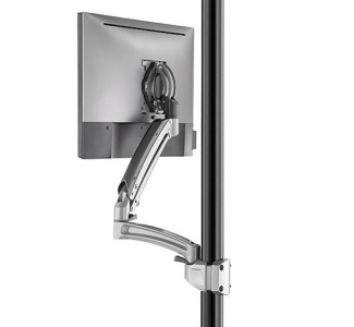 Kontour K1P Dynamic 1 Monitor Reduced Height Pole Mount, Silver