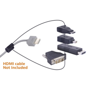 Digitalinx HDMI Adapter Ring Assembly with DVI Digital Male to HDMI Female Cable