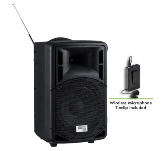 Oklahoma Sound 40 Watt Wireless PA System w/ Wireless Tie Clip Mic