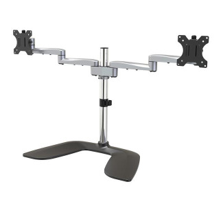 Articulating Dual-monitor Stand, Steel and Aluminum