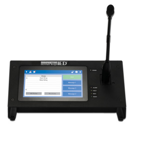 Touch Screen Digital Communication Station with Handheld Microphone