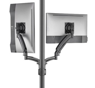 Kontour K1P Dynamic 2 Monitor Reduced Height Pole Mount, Black