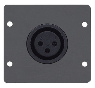 3-pin XLR Audio Wallplate Insert, White