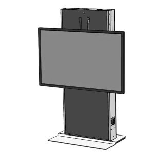 Heavy-duty Fixed Lift Stand for Single Monitor