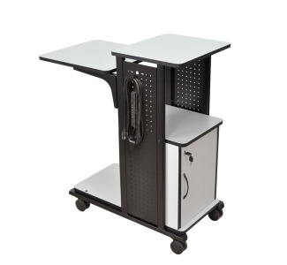 Mobile Presentation Station with Cabinet and Electrical Assembly