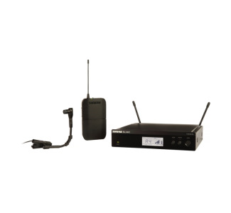 Instrument System with (1) BLX4R Wireless Receiver, (1) BLX1 Bodypack Transmitter and (1) WB98H/C Cardioid Condenser Instrument Microphone, H9 Frequency Band