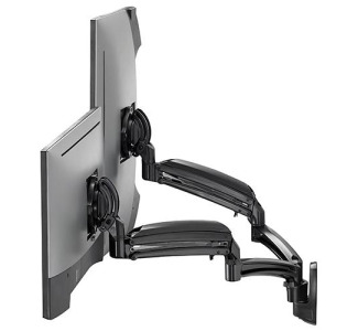 Kontour K1W Dynamic Wall Mount Reduced Height, 2 Monitors, Black