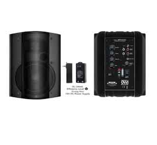 Versatile Low Voltage Self-Amplified Surface Mount Speaker Combo, Black