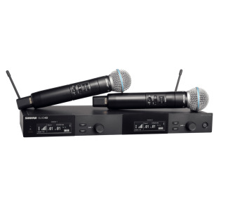 Shure Dual Wireless System with 2 SLXD2/B58 Handheld Transmitters