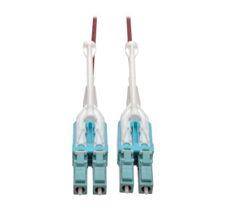 10 Gb Duplex Multimode 50/125 OM4 LSZH Fiber Patch Cable (LC/LC), Push/Pull Tabs, Magenta, 5 m (16 ft.)