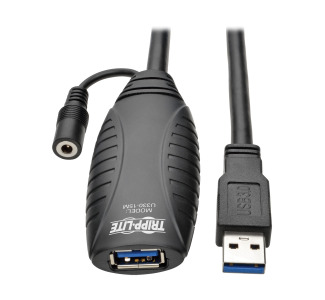 USB 3.0 SuperSpeed Active Extension Repeater Cable (USB-A M/F), 15 m (49 ft.)