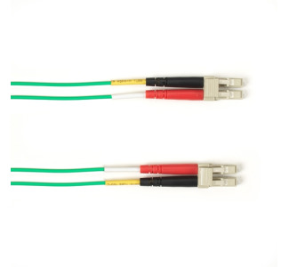 OS2 9/125 Singlemode Fiber Optic Patch Cable OFNR PVC LCLC GN 10M