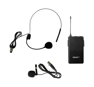 Belt Pack with Lapel Mic and Head-worn Mic, 915.00MHz Frequency