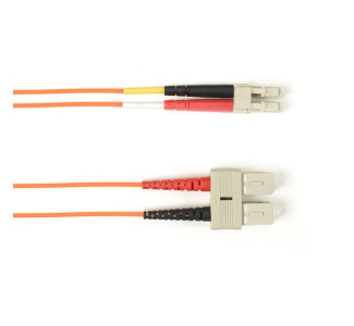 OM3 50/125 Multimode Fiber Optic Patch Cable OFNR PVC SC-LC OR 2M