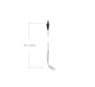 Cardioid Condenser Hanging Gooseneck Microphone, White