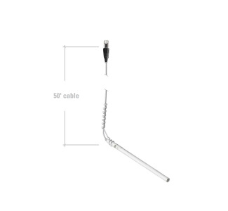MicroLine Condenser Hanging Gooseneck Microphone, White